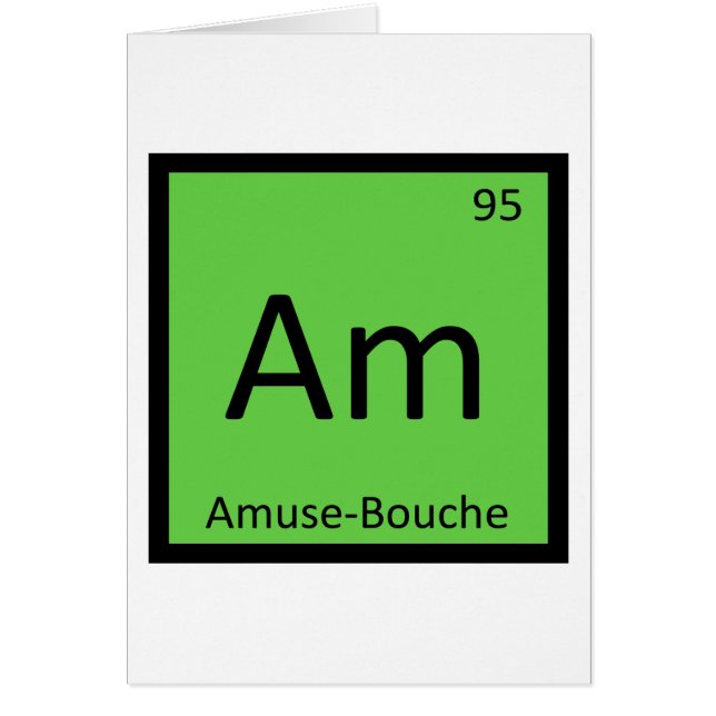 Am - Amuse-Bouche Scheikunde Periodiek Systeem (Voorkant)