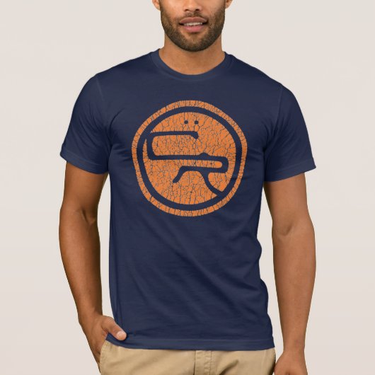 Am App Basic T - Oranje/marine T-shirt (Voorkant)