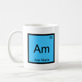 Am - Ave Maria Scheikunde Element Symbool Grappige Koffiemok (Links)