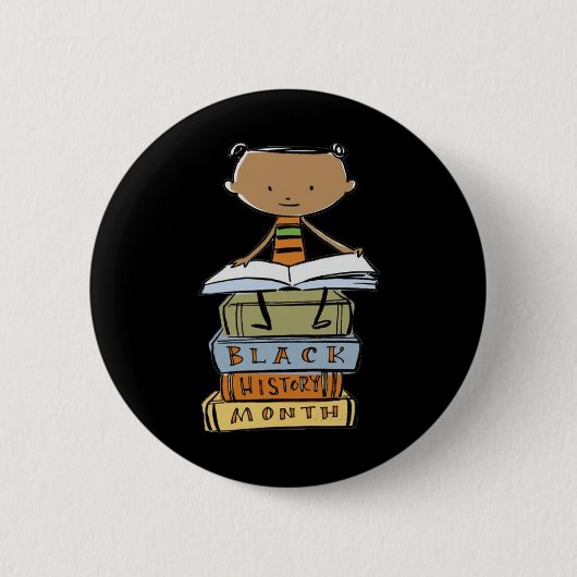 AM Black Geschiedenis Afro-Amerikaanse Black Pride Ronde Button 5,7 Cm (Voorkant)