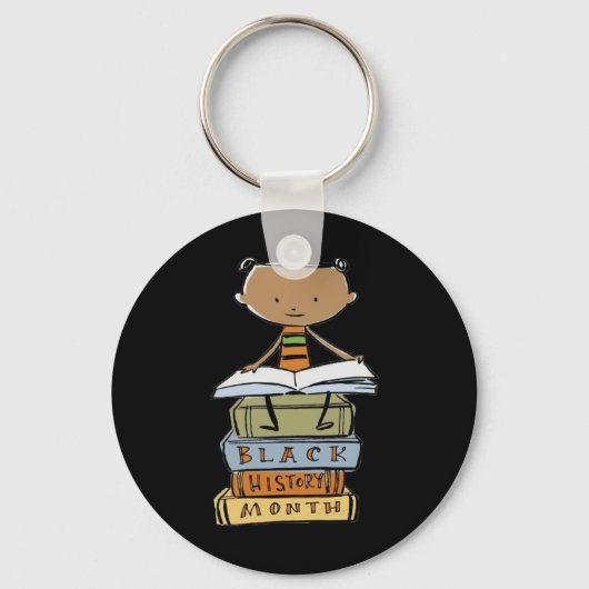 AM Black Geschiedenis Afro-Amerikaanse Black Pride Sleutelhanger (Voorkant)