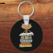 AM Black Geschiedenis Afro-Amerikaanse Black Pride Sleutelhanger (Voorkant)