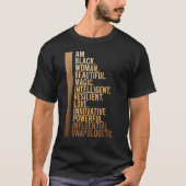 Am Black Woman Black History Month Educated Black  T-shirt (Voorkant)