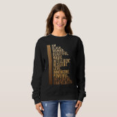 Am Black Woman Black History Month Educated Black  Trui (Voorkant volledig)