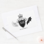AM Boekplaat - Black Crown Rechthoekige Sticker (Envelop)