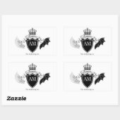 AM Boekplaat - Black Crown Rechthoekige Sticker (Vel)