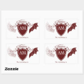 AM Boekplaat - Rood Geen Kroon Rechthoekige Sticker (Vel)