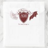 AM Boekplaat - Rood Geen Kroon Rechthoekige Sticker (Tas)