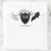 AM Boekplaat - Zwart Geen Kroon Rechthoekige Sticker (Tas)