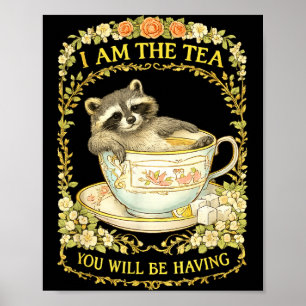 Am de thee zal wasbeer grappig brits zijn poster