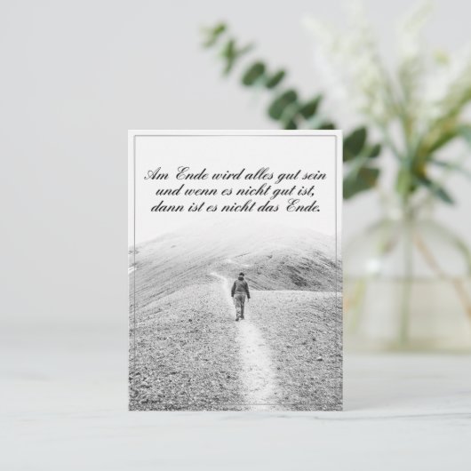 Am Ende wird alles gut sein Feestdagenkaart (Staand voorkant)