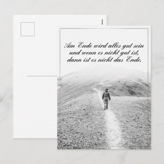Am Ende wird alles gut sein Feestdagenkaart (Voorkant / Achterkant)