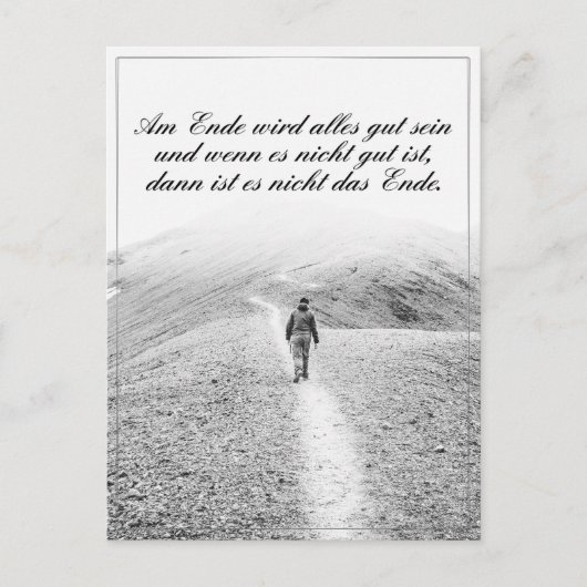 Am Ende wird alles gut sein Feestdagenkaart (Voorkant)