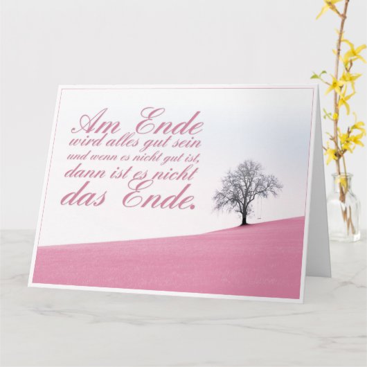 Am Ende wird alles gut sein Kaart (Gele Bloem)