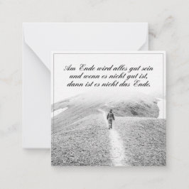 Am Ende wird alles gut sein Notitiekaartje
