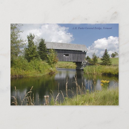 AM Foster Bridge in Vermont Briefkaart (Voorkant)
