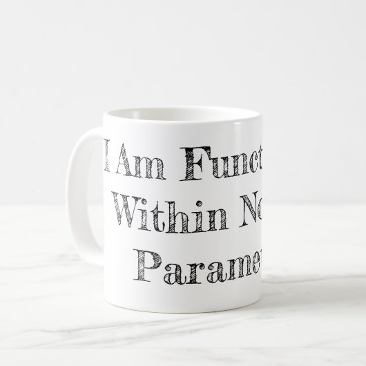 AM functioneert binnen normale parameters Koffiemok (Voorkant links)