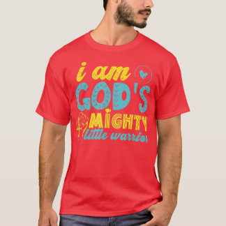 Am Gods Mighty Little Warrior Christelijke Kinder T-shirt