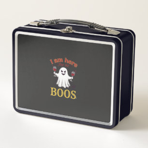 Am Here Boos Halloween Geest Wijn Glazen Spin W