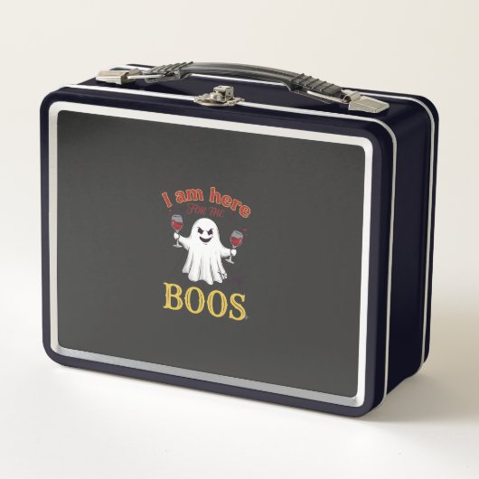 Am Here Boos Halloween Geest Wijn Glazen Spin W (Voorkant)