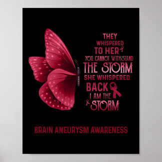 AM Het Storm Hersenaneurysma Bewustzijn Vlinder 1 Poster