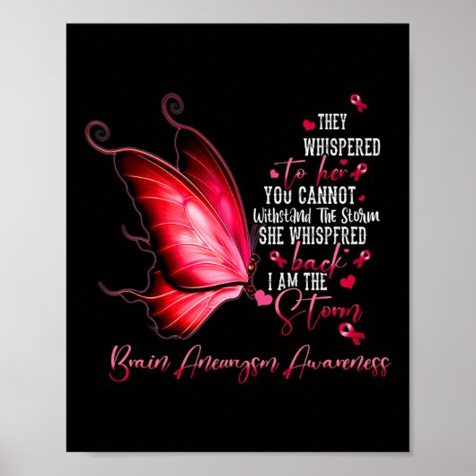 Am Het Storm Hersenaneurysma Bewustzijn Vlinder 2 Poster (Voorkant)