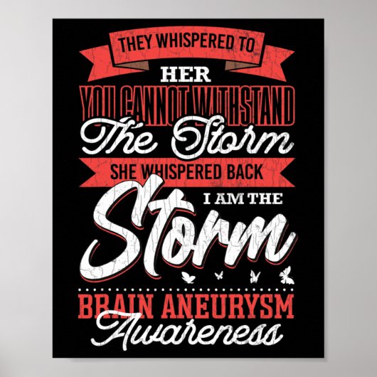 AM Het Storm Hersenaneurysma Bewustzijnsondersteun Poster (Voorkant)
