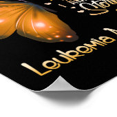 Am het Storm Leukemie Bewustzijn Vlinder Poster (Hoek)