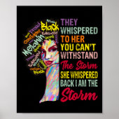 AM Het Storm Vrouwen Juneteenth Black History Maan Poster (Voorkant)