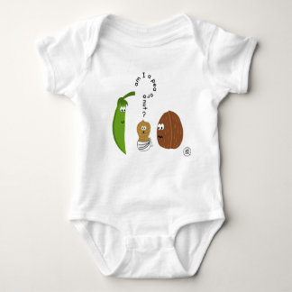 Am I a pea or a nut? Funny for a cute baby peanut! Romper