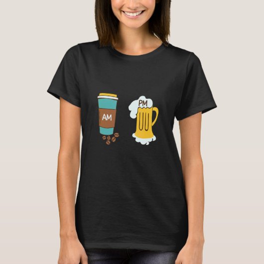 AM Koffee PM Win 10 T-shirt (Voorkant)