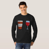 AM Koffie PM Wijn 24 T-shirt (Voorkant volledig)