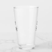 AM Koffie, PM Wijn zwart wit custom tekst casual Glas (Links)