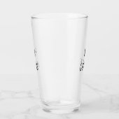 AM Koffie, PM Wijn zwart wit custom tekst casual Glas (Rechts)