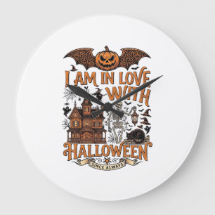 Am Love Halloween Geheime Huis Skelet Pompoen_1 Grote Klok