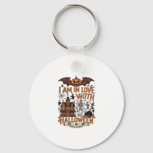 Am Love Halloween Geheime Huis Skelet Pompoen_1 Sleutelhanger