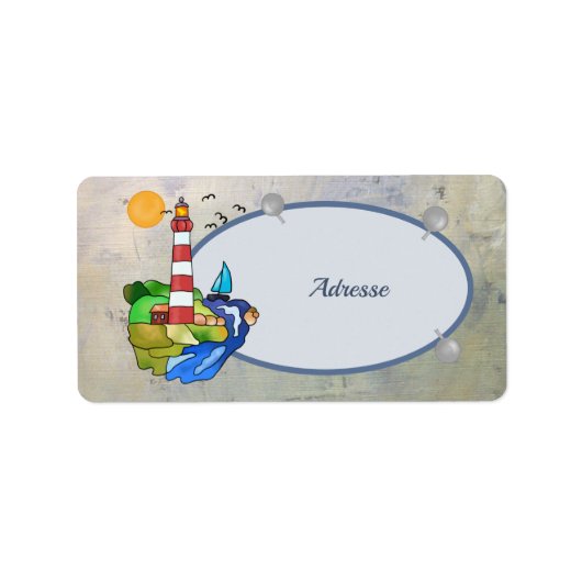 Am Meer Adressaufkleber Etiket (Voorkant)