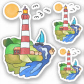 Am Meer  Sticker (Voorkant)