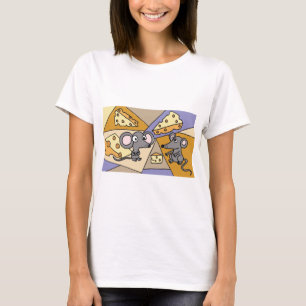 AM- Mice- en Kaas-kunst T-shirt
