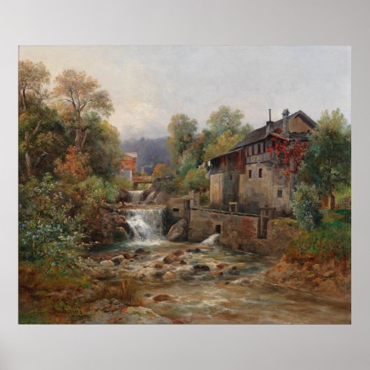 "Am Mühlenbach" (bij de molenstroom) Poster (Voorkant)