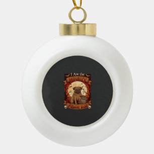 Am Nacht Angst Me Halloween Pug Maan Grafsteen Keramische Bal Ornament