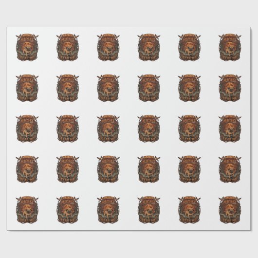 Am Night Fear Me Pug Halloween Moon_1 Cadeaupapier (Vlak)