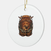 Am Night Fear Me Pug Halloween Moon_1 Keramisch Ornament (Links)