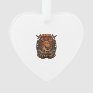 Am Night Fear Me Pug Halloween Moon_1 Ornament