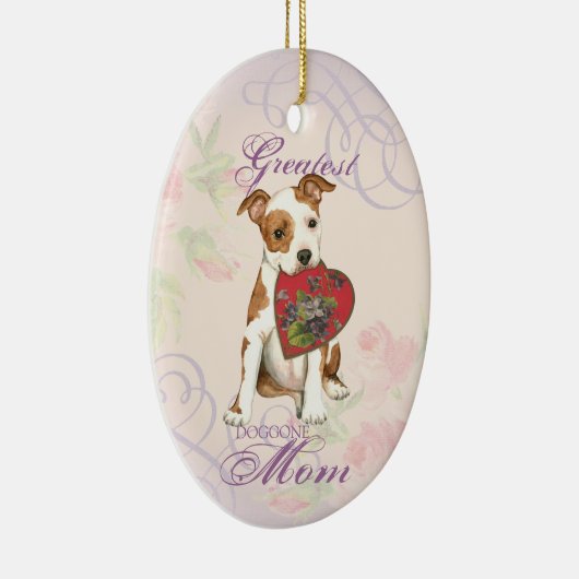 Am Personeel Hart Mam Keramisch Ornament (Rechts)