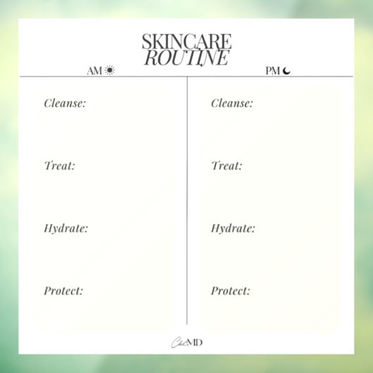 AM/PM huidverzorgingsroutine Raamsticker (Vel 3)