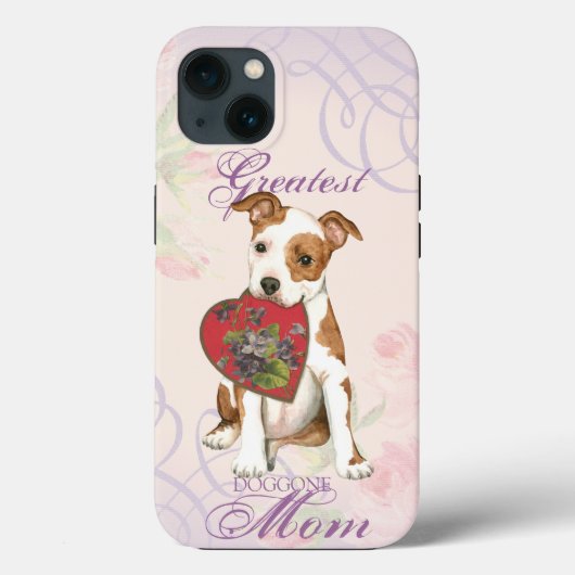 Am Staff Heart Mam Case-Mate iPhone Case (Achterkant)
