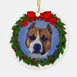 Am Staffordshire Terrier Art van Glenda S. Harlan Keramisch Ornament
