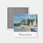 Am Strand von Mauritius Magneet (Voorkant / Achterkant)