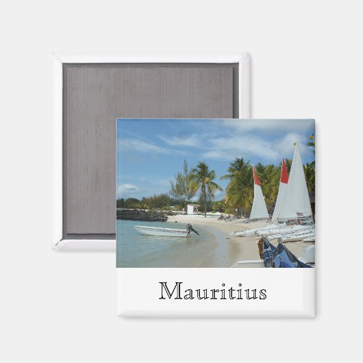 Am Strand von Mauritius Magneet (Voorkant / Achterkant)